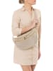 Anna Morellini Leder-Brustbeutel "Lolanda" in Beige - (B)36 x (H)22 x (T)12 cm