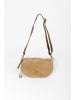 Anna Morellini Leder-Umhängetasche "Filellia" in Beige - (B)25 x (H)14 x (T)1 cm