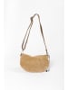 Anna Morellini Skórzana torebka "Filellia" w kolorze beżowym - 25 x 14 x 1 cm
