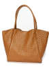 Anna Morellini Leder-Schultertasche "Magliana" in Camel - (B)38 x (H)30 x (T)2 cm