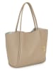 Anna Morellini Leder-Shopper "Magliana" in Taupe - (B)44 x (H)30 x (T)16 cm