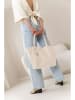 Anna Morellini Leren shopper "Magliana" beige - (B)44 x (H)30 x (D)16 cm