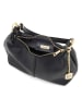 Anna Morellini Leder-Schultertasche "Savina" in Schwarz - (B)24 x (H)17 x (T)10 cm