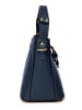 Anna Morellini Leder-Schultertasche "Adelma" in Dunkelblau - (B)25 x (H)20 x (T)14 cm