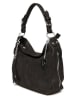 Anna Morellini Leder-Schultertasche "Forena" in Anthrazit - (B)32 x (H)25 x (T)11 cm