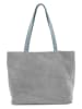 Anna Morellini Leder-Schultertasche "Fiorisa" in Hellgrau - (B)34 x (H)30 x (T)14 cm