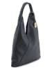 Anna Morellini Leder-Schultertasche "Chersilina" in Schwarz - (B)40 x (H)48 x (T)2 cm