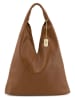 Anna Morellini Leder-Schultertasche "Chersilina" in Braun - (B)40 x (H)48 x (T)2 cm