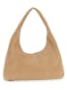 Anna Morellini Leder-Schultertasche "Lucrita" in Beige - (B)42 x (H)49 x (T)18 cm