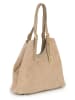 Anna Morellini Leren schoudertas "Cletta" beige - (B)42 x (H)33 x (D)14 cm