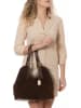 Anna Morellini Leren schoudertas "Cletta" donkerbruin - (B)42 x (H)33 cm