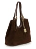 Anna Morellini Skórzana torebka "Cletta" w kolorze ciemnobrązowym - 42 x 33 cm