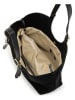Anna Morellini Leder-Schultertasche "Cletta" in Schwarz - (B)42 x (H)33 x (T)14 cm