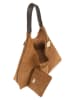 Anna Morellini Leder-Schultertasche "Darizita" in Cognac - (B)45 x (H)58 x (T)5 cm