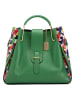 Anna Morellini Leder-Henkeltasche "Ana" in Grün - (B)38 x (H)32 x (T)13 cm