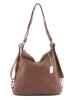 Anna Morellini Leder-Schultertasche in Braun - (B)39 x (H)30 x (T)16 cm