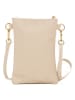 Anna Morellini Leren schoudertas "Erica" beige - (B)14 x (H)21 x (D)1 cm