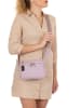 Anna Morellini Leder-Umhängetasche "Erminia" in Lila - (B)22 x (H)17 x (T)9 cm