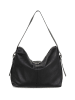 Anna Morellini Leder-Schultertasche "Gigliola" in Schwarz - (B)37 x (H)28 x (T)14 cm
