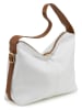 Anna Morellini Skórzana torebka "Gigliola" w kolorze białym - 37 x 28 x 14 cm
