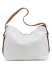 Anna Morellini Leren schoudertas "Gigliola" wit - (B)37 x (H)28 x (D)14 cm
