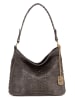 Anna Morellini Leder-Shopper "Linda" in Grau  - (B)29 x (H)24 x (T)8 cm