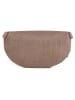 Anna Morellini Leder-Gürteltasche "Azzurra" in Taupe - (B)21 x (H)13 x (T)6 cm