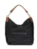 Anna Morellini Leder-Schultertasche "Adelfina" in Schwarz - (B)33 x (H)31 x (T)16 cm