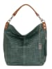 Anna Morellini Skórzana torebka "Adelfina" w kolorze zielonym - 33 x 31 x 16 cm