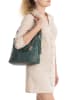 Anna Morellini Leder-Schultertasche "Adelfina" in Grün - (B)33 x (H)31 x (T)16 cm