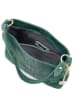 Anna Morellini Leder-Schultertasche "Linda" in Grün - (B)29 x (H)24 x (T)8 cm
