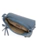 Anna Morellini Leder-Umhängetasche "Mirta" in Blau - (B)24 x (H)18 x (T)6 cm