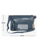 Anna Morellini Leder-Umhängetasche "Mirta" in Blau - (B)24 x (H)18 x (T)6 cm