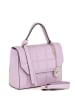 Anna Morellini Skórzana torebka "Sienna" w kolorze fioletowym - 23 x 19 x 12 cm