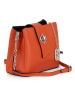 Anna Morellini Leren schoudertas "Elianna" oranje - (B)22 x (H)19 x (D)10 cm
