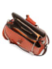 Anna Morellini Leder-Umhängetasche "Elianna" in Orange - (B)22 x (H)19 x (T)10 cm
