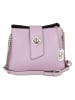 Anna Morellini Leren schoudertas "Elianna" paars - (B)22 x (H)19 x (D)10 cm