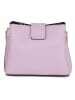 Anna Morellini Leder-Umhängetasche "Elianna" in Lila - (B)22 x (H)19 x (T)10 cm
