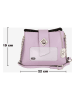 Anna Morellini Leder-Umhängetasche "Elianna" in Lila - (B)22 x (H)19 x (T)10 cm