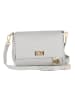 Anna Morellini Leren schoudertas "Matalia" grijs - (B)22 x (H)17 x (D)9 cm