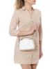 Anna Morellini Leder-Umhängetasche "Romilda" in Weiß/ Gold - (B)22 x (H)19 x (T)10 cm