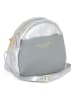 Anna Morellini Leder-Umhängetasche "Romilda" in Grau/ Silber - (B)22 x (H)19 x (T)10 cm