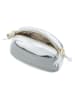 Anna Morellini Leder-Umhängetasche "Romilda" in Grau/ Silber - (B)22 x (H)19 x (T)10 cm