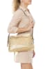 Anna Morellini Leder-Schultertasche "Teodora" in Gold - (B)25 x (H)16 x (T)4 cm