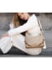 Anna Morellini Leren schoudertas "Marinella" beige - (B)31 x (H)22 x (D)10 cm