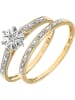 Diamant Exquis 2er-Set: Gold-Ringe mit Diamanten