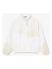 Lacoste Trainingsjacke in Weiß/ Sand