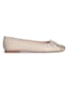 Liu Jo Leren ballerina's "Dafne" beige/goudkleurig