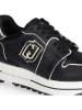 Liu Jo Leder-Sneakers in Schwarz/ Gold