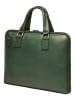 CXL by Christian Lacroix Leren zakentas "Louvre" groen - (B)38 x (H)28,5 x (D)5,5 cm